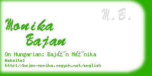 monika bajan business card